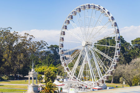 San Francisco, MAY 20, 2021 - Sunny view of the SkyStar Wheel in Golden Gate Parkのeditorial素材