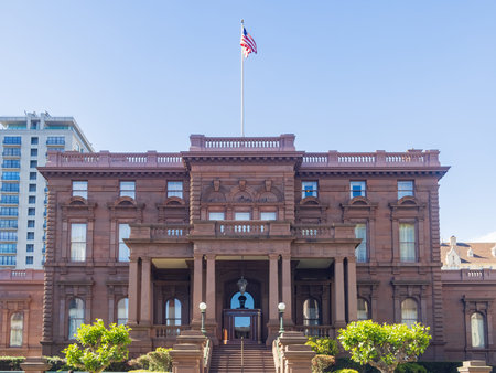 San Francisco, MAY 20, 2021 - Exterior view of the James C. Flood Mansionのeditorial素材