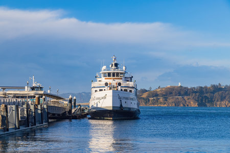 San Francisco, MAY 20, 2021 - Sunny view of the California Hornblowerのeditorial素材
