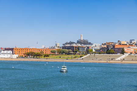 San Francisco, MAY 22, 2021 - Sunny view of the San Francisco Maritime National Historical Parkのeditorial素材