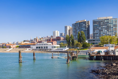 San Francisco, MAY 22, 2021 - Sunny view of the San Francisco Maritime National Historical Parkのeditorial素材