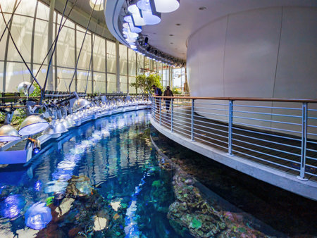 San Francisco, MAY 20, 2021 - Interior view of the California Academy of Sciencesのeditorial素材