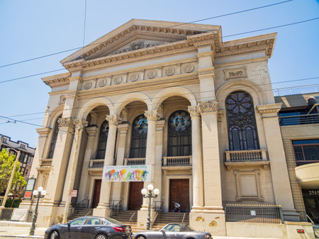 San Francisco, MAY 19, 2021 - Exterior view of the Calvary Presbyterian Churchのeditorial素材
