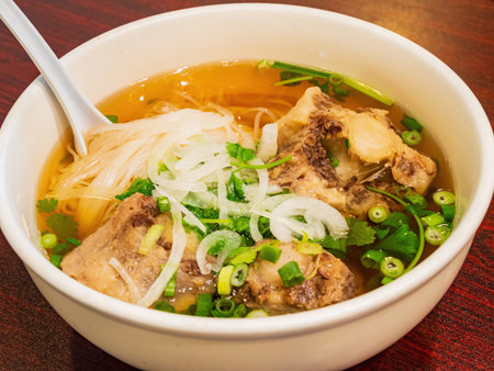 Close up shot of oxtail Pho at Las Vegas, Nevada