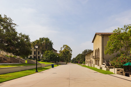 Morning sunny view of some building in the Occidental College at Los Angeles, California
