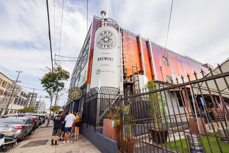 Los Angeles, JUL 24, 2021 - Exterior view of the Arts District Brewery