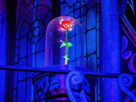 Utah, JUN 19, 2021 - Beauty and the beast performance in the Tuacahn amphitheatreのeditorial素材