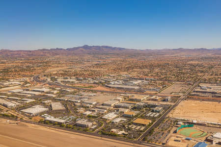 Aerial view of the famous Las Vegas cityscape at Nevadaのeditorial素材