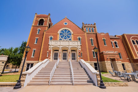 Exterior view of the First Church at Oklahoma, USAの写真素材