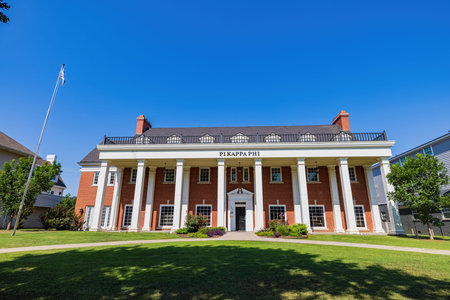 Oklahoma, AUG 10, 2021 - Sunny view of the Pikappa Phi of The University of Oklahomaのeditorial素材