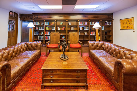 Oklahoma, AUG 10, 2021 - Interior view of the Bizzell Memorial Library of The University of Oklahomaのeditorial素材