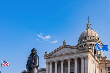 Sunny view of the State Capital building Oklahomaのeditorial素材