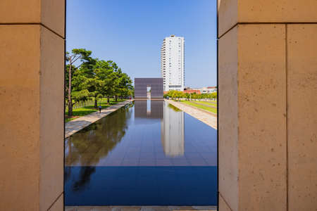 Memorial arch of the Oklahoma City National Memorial and Museum at Oklahoma, USAのeditorial素材