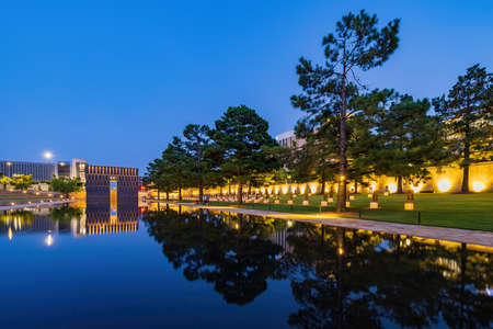 Memorial arch of the Oklahoma City National Memorial and Museum at Oklahoma, USAのeditorial素材