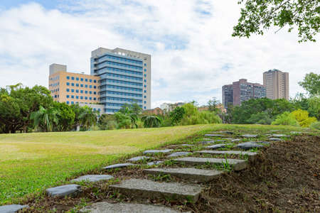 Exterior view of some building of National Taiwan University at Taipei, Taiwanのeditorial素材