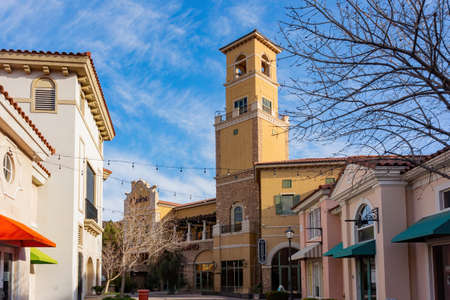 Las Vegas, MAR 2, 2021 - Sunny view of the Lake Las Vegasのeditorial素材