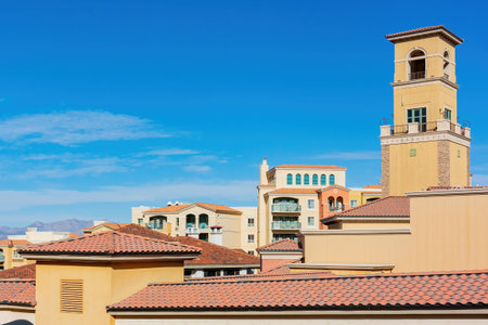 Sunny view of the Lake Las Vegas at Nevadaのeditorial素材