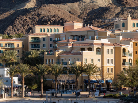 Sunny view of the Lake Las Vegas at Nevadaのeditorial素材