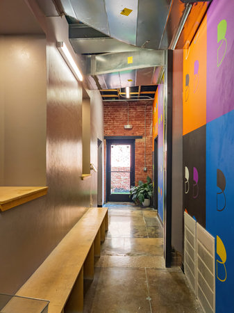 Oklahoma, OCT 9, 2021 - Interior view of a climbing gymのeditorial素材