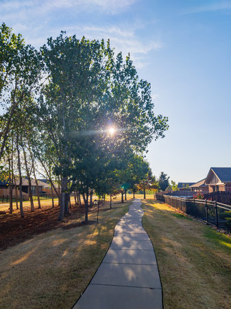 Nature trail in a communityat Edmond, Oklahoma
