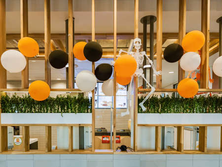 Oklahoma, OCT 31, 2021 - Interior view of the Mcdonald fast food restaurantのeditorial素材