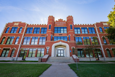 Sunny view of the Ryerson Hall of Northwestern Oklahoma State University at Oklahomaのeditorial素材