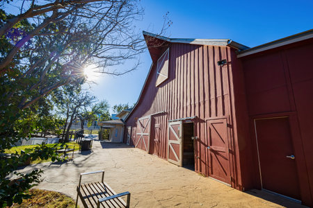 Farm house in the zoo at Oklahomaのeditorial素材