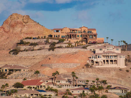 Afternoon sunny view of some residence at Henderson, Nevadaの写真素材