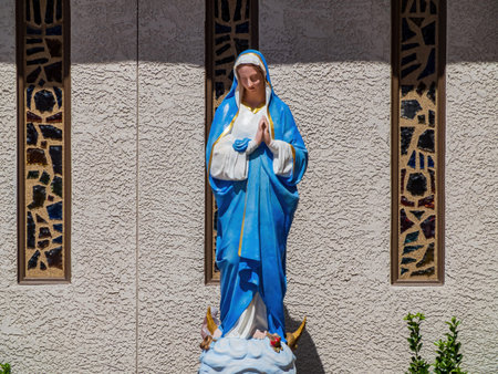 Sunny view of the St Peter the Apostle church at Henderson, Nevadaの写真素材