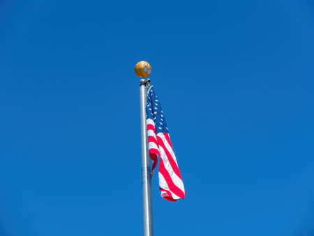 Close up shot of American flag at Nevadaの写真素材