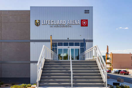 Henderson, APR 5 2021 - Sunny view of Silver Knights Lifeguard Arenaのeditorial素材