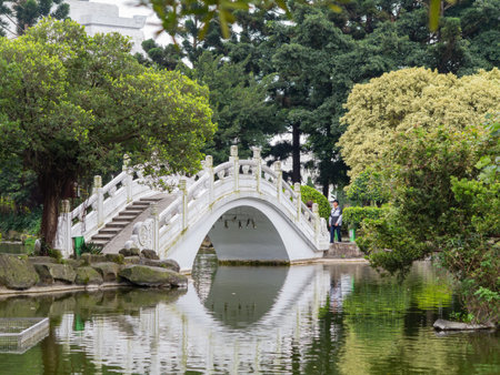 Taipei, MAR 3, 2012 - Sunny view of the Guang Hua Pond