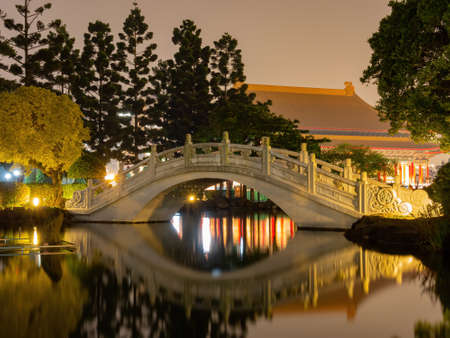 Night view of the National Concert Hall at Taipei, Taiwanのeditorial素材