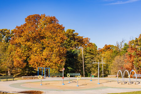 Beautiful fall color of the Owen Park at Tulsa, Oklahoma