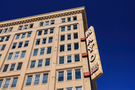 Tulsa, NOV 15 2021 - Sunny exterior view of The Mayo Hotelのeditorial素材