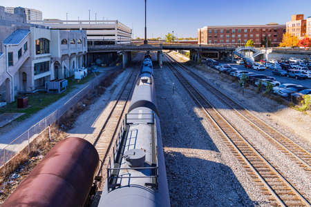 Tulsa, NOV 15 2021 - Sunny view of downtown cityscapeのeditorial素材