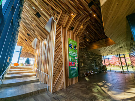 Tulsa, NOV 12 2021 - Interior view of Williams Lodge of Gathering Place
