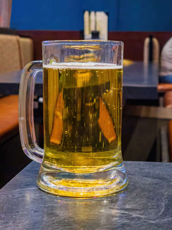 Close up shot of a cold beer at Oklahomaの写真素材