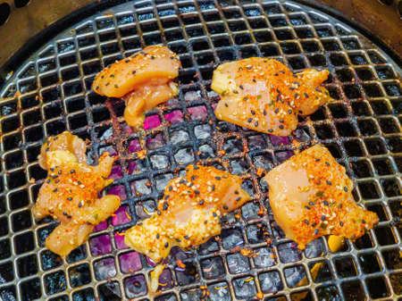 Close up shot of grill meat at Oklahomaの写真素材