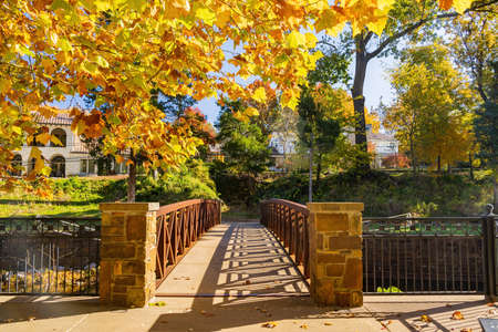 Beautiful fall color in the famous Philbrook Museum of Art at Tulsa, Oklahomaのeditorial素材