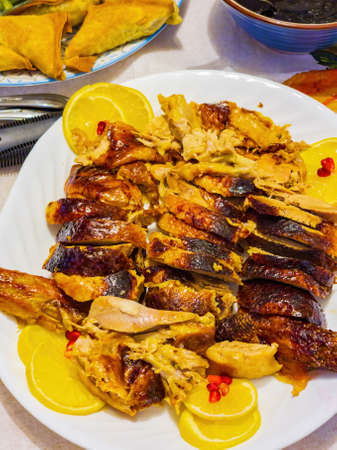 Close up shot of some grill duck at Texas, USAの写真素材