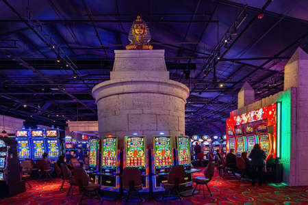 Texas, NOV 28 2021, Interior view of the WinStar World Casino and Resortのeditorial素材