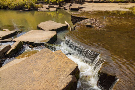 Fall color of the Osage Hills State Park at Oklahomaの写真素材