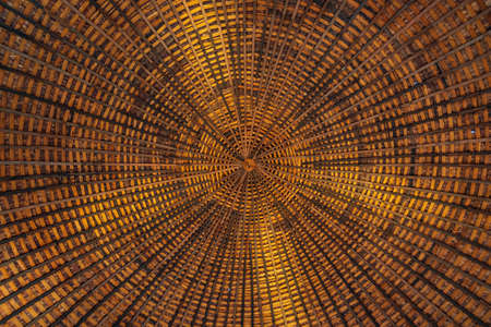 Interior view of the Arcadia Round Barn at Oklahomaの写真素材