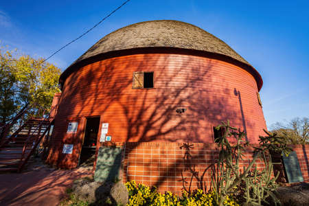 Exterior view of the Arcadia Round Barn at Oklahomaの写真素材