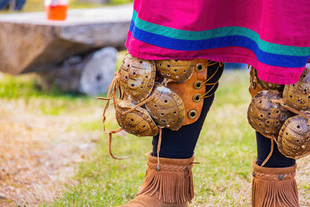 People performance traditional dance in Chickasaw Cultural Center at Oklahomaのeditorial素材