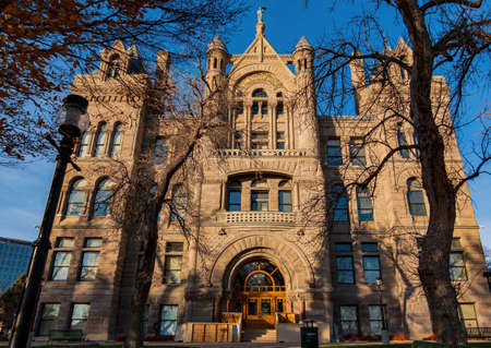 Exterior view of the Salt Lake City and County Building at USAの写真素材