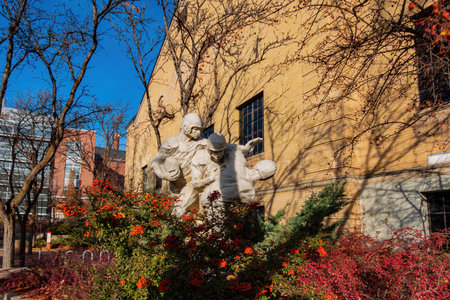 Salt Lake City, DEC 4 2021 - Statue of the Rice-Eccles Stadiumのeditorial素材