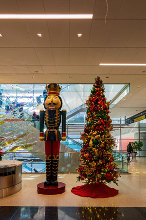Salt Lake City, DEC 4 2021 - Interior view of the Salt Lake City International Airport