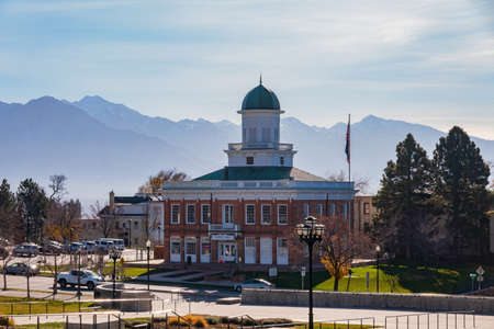 Salt Lake City, DEC 5 2021 - Exterior view of the Council Hall, Travel Information Centerのeditorial素材